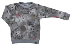 Molo lysegrå langærmet sweatshirt str. 104