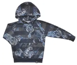 Molo gråstribet langærmet hoodie str. 104