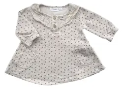 Lil'Atelier beige småblomstret kjole str. 62