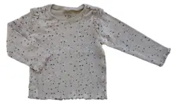 VRS beige langærmet blomstret bluse