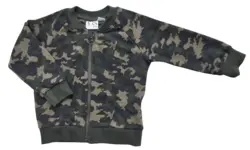 VRS grøn langærmet kamuflage sweatshirt str. 74