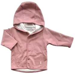 Ny Fixoni rosa vendbar cardigan med hætte