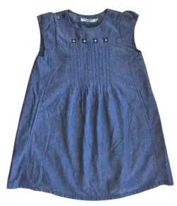We are small blå denim-look kjole str. 6 år