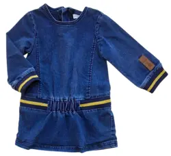 Small Rags blå langærmet denim kjole str. 74