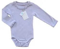 Ny Fixoni lyslilla langærmet rib body