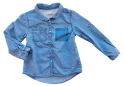 Zara babygirl blå tynd denimskjorte str. 92