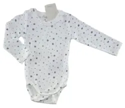 Ny Fixoni hvid småblomstret rib body