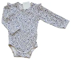 Ny Fixoni beige småblomstret langærmet body str. 62