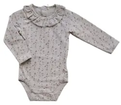Ny beige langærmet body med print