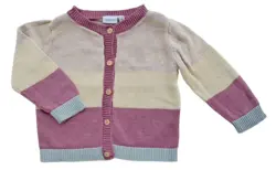 Name it lysegul og pink finstrikket cardigan str. 74