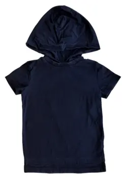 Friboo sort kortærmet T-shirt med hætte str. 98-104