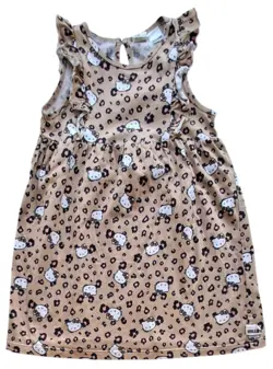 H&M lysbrun ærmeløs sommerkjole str. 98