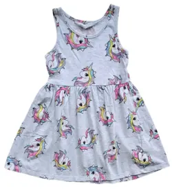 H&M lysegrå ærmeløs sommerkjole str. 98