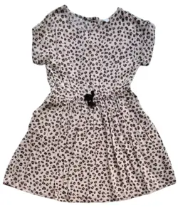 H&M beige kjole med dyreprint str. 98