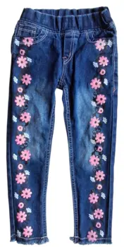 Crown mørkeblå denimbukser str. 5-6 år