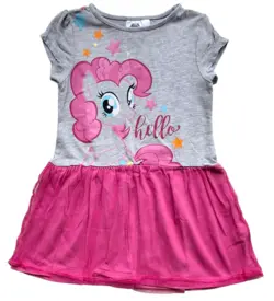 My little pony lysegrå og pink kjole str. 3 år