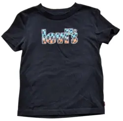 Levis kortærmet sort T-shirt str. 98-104