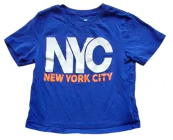 H&M blå kortærmet T-shirt str. 98-104