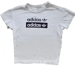 Adidas hvid kortærmet T-shirt str. 4