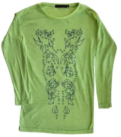 Liberty & Frankie pistaciegrøn bluse str. 10