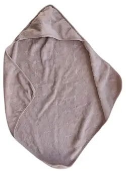 Greencotton rosa badehåndklæde med hætte onesize