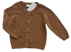 Ny Fixoni lysebrun finstrikket cardigan