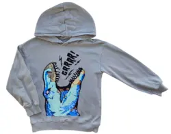 H&M lysegrå langærmet sweatshirt str. 122-128