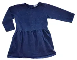 Jacky baby mørkeblå langærmet sweat kjole str. 92