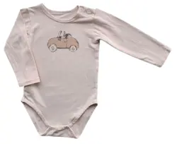 Claire lys rosa langærmet body str. 74
