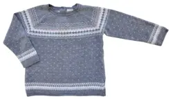 H&M lysegrå finstrikket  langærmet trøje str. 86