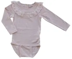 Ny Minymo lyserød langærmet body str. 80