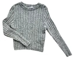 H&M grønmeleret finstrikke trøje str. 134