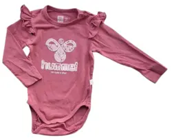 Hummel mørke rosa langærmet body str. 74