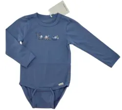 Ny Minymo gråblå langærmet body str. 68
