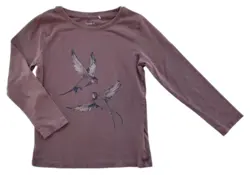 Name it mørk rosa langærmet bluse str. 110