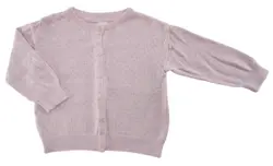 H&M lys rosa finstrikket cardigan str. 86