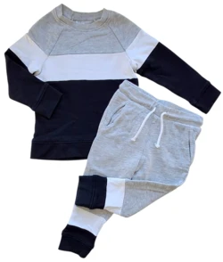 H&M lysegråt sweat sæt str. 86
