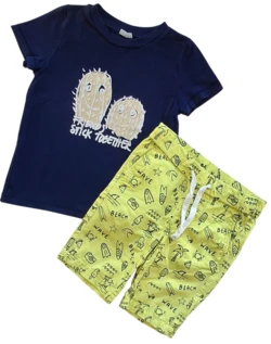 Pomp de lux mørkeblå T-shirt og shorts str. 110
