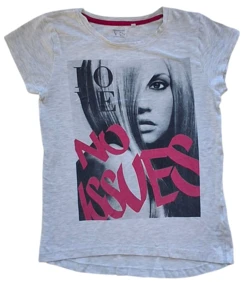 VRS lysegrå kortærmet T-shirt str. 146-152