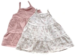H&M en rosa og en råhvid sommerkjole str. 74