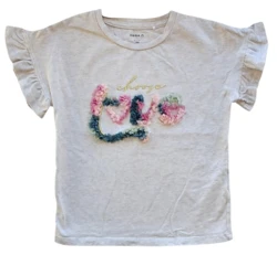 Name it lys beige kortærmet bluse str. 104