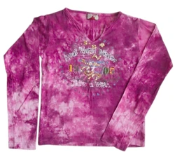 Ny Girl star pink batik langærmet bluse str. 164