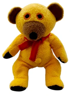 Gul lille bamse fra DR serien Bamse og Kylling
