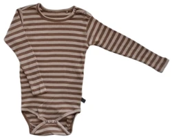 Kids Up baby brunstribet langærmer rib body str. 86