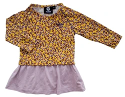 Hummel gul og rosa langærmet kjole str. 68