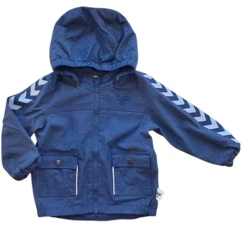 Hummel blå langærmet softshell jakke str. 86