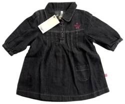 Ny Fransa kids mørkegrå denim kjole str. 62