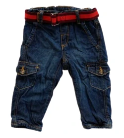 H&M smarte denimbukser med bælte str. 74