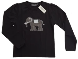 Ny BombiBitt Fast sort langærmet T-shirt str. 128