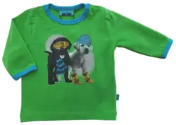 Ny Me Too grøn T-shirt med hunde